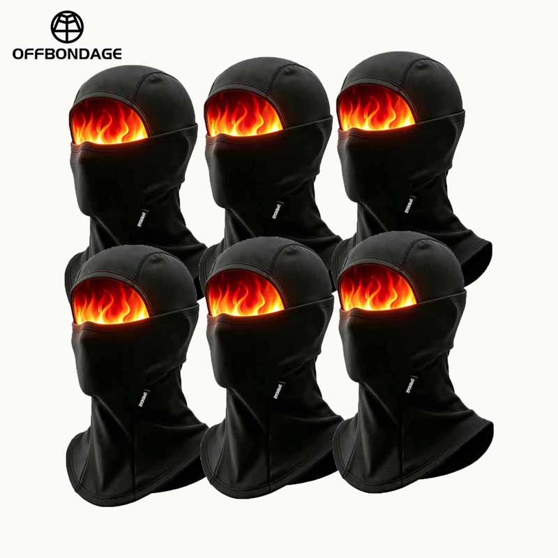 Motorcycle Gear For Winter - OFFBONDAGE Зимняя теплая балаклава, ветрозащитная полнолицевая