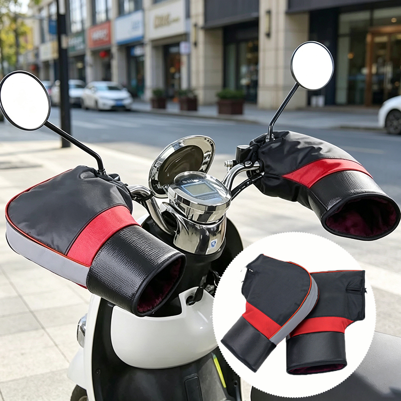 Motorcycle Gear For Winter - 1 пара зимних утепленных перчаток для