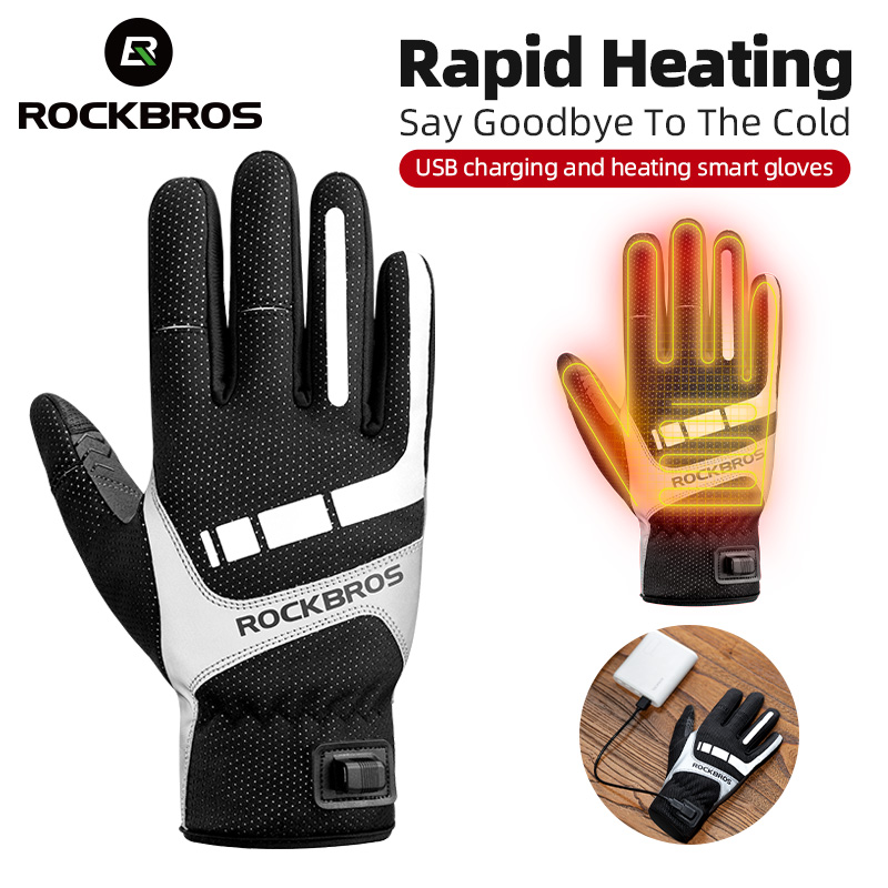 Motorcycle Gear For Winter - ROCKBROS зимние перчатки с подогревом, велосипедные