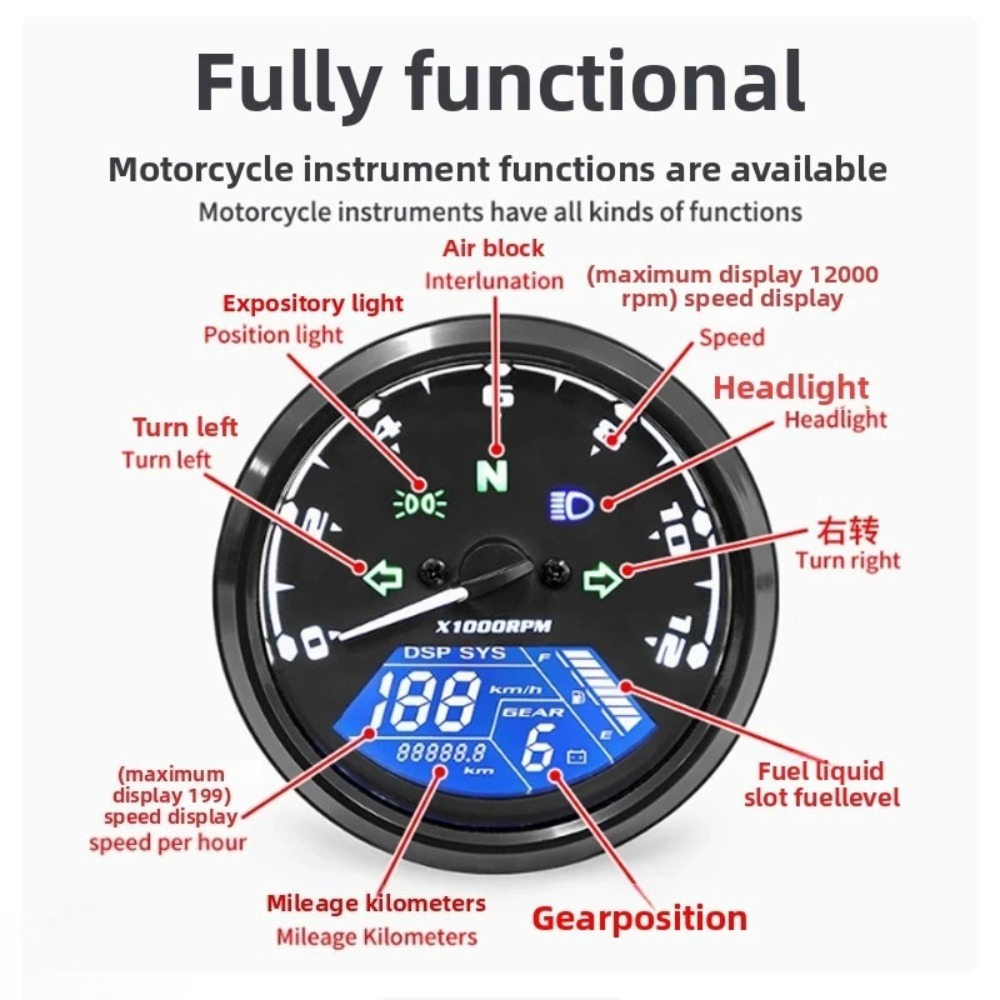 Универсальный мотоциклетный сп – обзор и цена Motorcycle Gear Indicator